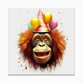 Orangutan Birthday Party Canvas Print