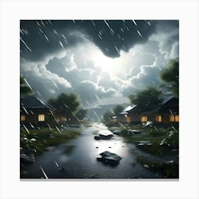 Rainy Night Canvas Print