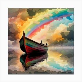 Rainbow Boat Canvas Print