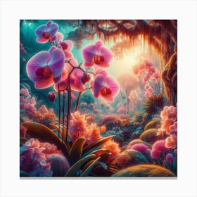 Orchids In The Forest 2 Canvas Print