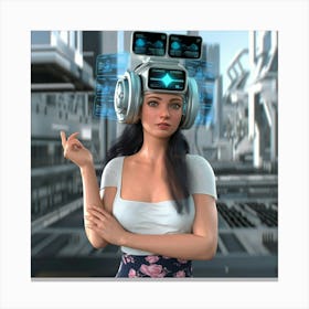 Futuristic Woman Canvas Print