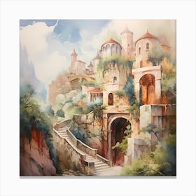 Tuscan Tranquility: Oil-Painted Fantasia Canvas Print