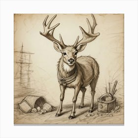 Deer! 60 Canvas Print