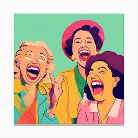 Women Laughing Canvas Print