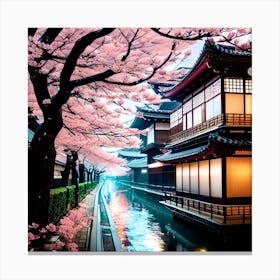 Kyoto Cherry Blossoms Canvas Print