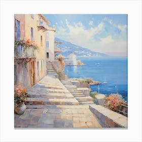 AI Sunlit Streets of the Mediterranean  Toile