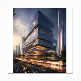 Futuristic Skyscraper Canvas Print