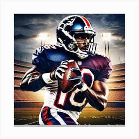 Nfl Player Holding Football 1 Canvas Print