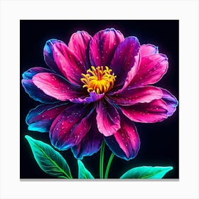 Artistic Red Flower Canvas Print