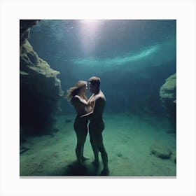 Underwater Couple Canvas Print