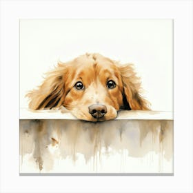 Retriever Flat Coated Canvas Print