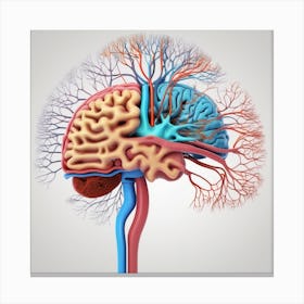Human Brain Anatomy 1 Canvas Print