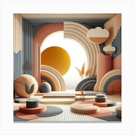 Abstract Room Design Canvas Print