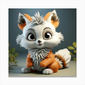 Cute Fox 123 Canvas Print