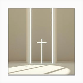 Cross In A Room 1 Canvas Print