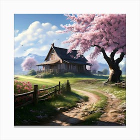 House In The Countryside 2 Canvas Print