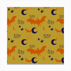 Orange And Yellow Batty Boo Canvas Print