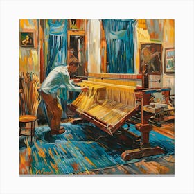 Van Gogh Style: The Weaver's Home Series 1 Canvas Print