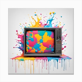 Colorful Tv Canvas Print