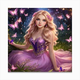 Fairy In The Forest Canvas Print