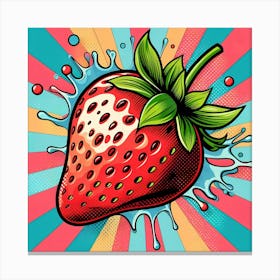 Pop Strawberry 3 Canvas Print