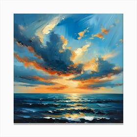 Sunset Over The Ocean 21 Canvas Print