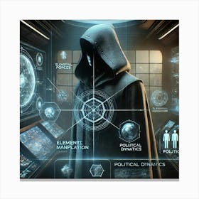 Mysterious Figure Stealth And Manipulation Converted Canvas Print