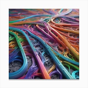 Colorful Wires 6 Canvas Print