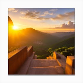 Sunset In Mexico Canvas Print