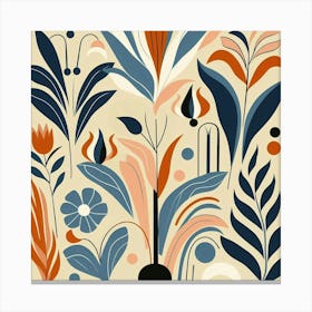 Abstract Floral Pattern Canvas Print