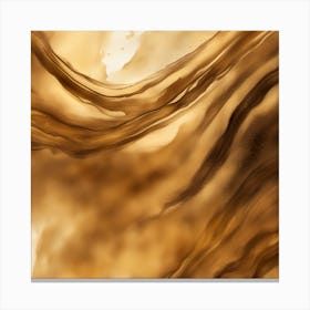 Beautiful gold bronze abstract background. Drawn, hand-painted aquarelle. Wet watercolor pattern. Artistic background with copy space for design. Vivid web banner. Liquid, flow, fluid effect. Canvas Print