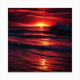 Sunset Over The Ocean 215 Canvas Print