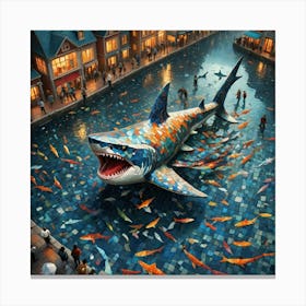 shark pool Canvas Print