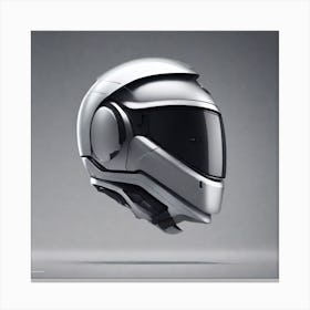 Create A Cinematic Apple Commercial Showcasing The Futuristic And Technologically Advanced World Of The Man In The Hightech Helmet, Highlighting The Cuttingedge Innovations And Sleek Design Of The Helmet And (10) Canvas Print