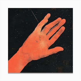 Hand In Space Canvas Print