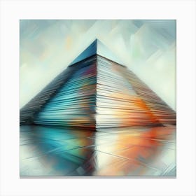 Effect Color Painting Great Pyramid Of Giza 1 Canvas Print