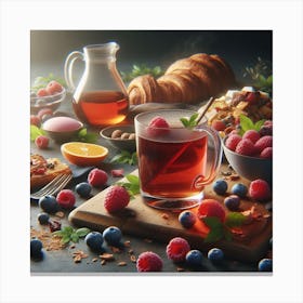 Breakfast In Bed Canvas Print