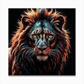 Lion Painting 1 Canvas Print