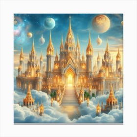 Fantasy Castle In The Sky 2 Canvas Print