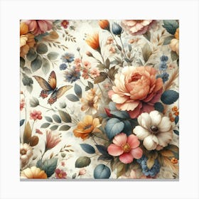 Floral Wallpaper 6 Canvas Print