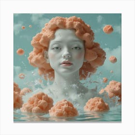 Girl In The Water 3 Canvas Print