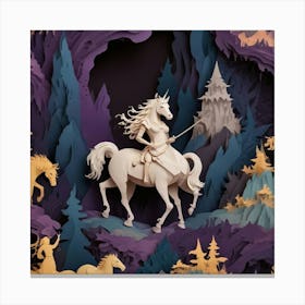 Paper Cut Art Canvas Print