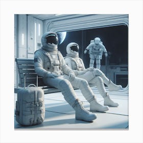 Astronauts In Space Canvas Print