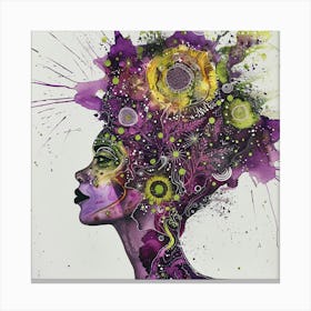 'Purple Head' Canvas Print