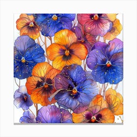 Pansies 1 Canvas Print