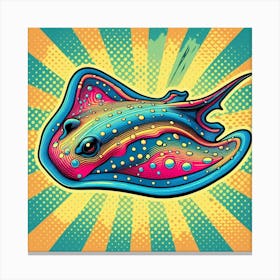 Electric Stingray, Pop Art Canvas Print