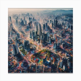 Aerial Cityscape Canvas Print