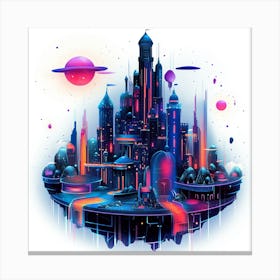 Futuristic City 52 Canvas Print