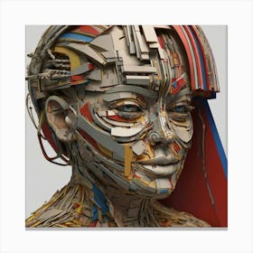 Woman Made Of Wires Canvas Print