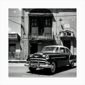 Old Car In Cuba 2 Canvas Print